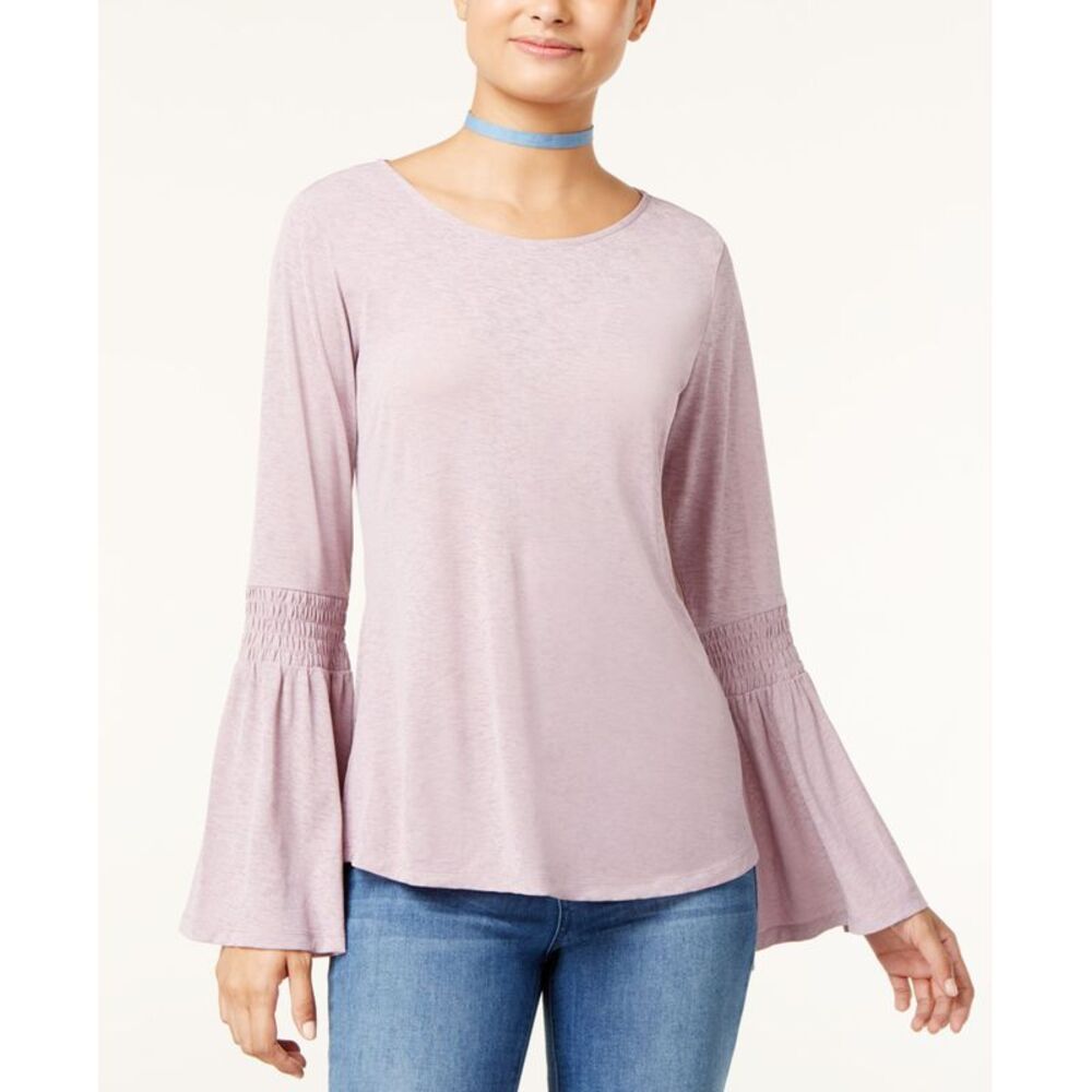 Ultra Flirt Juniors Bell Sleeve Peasant Top